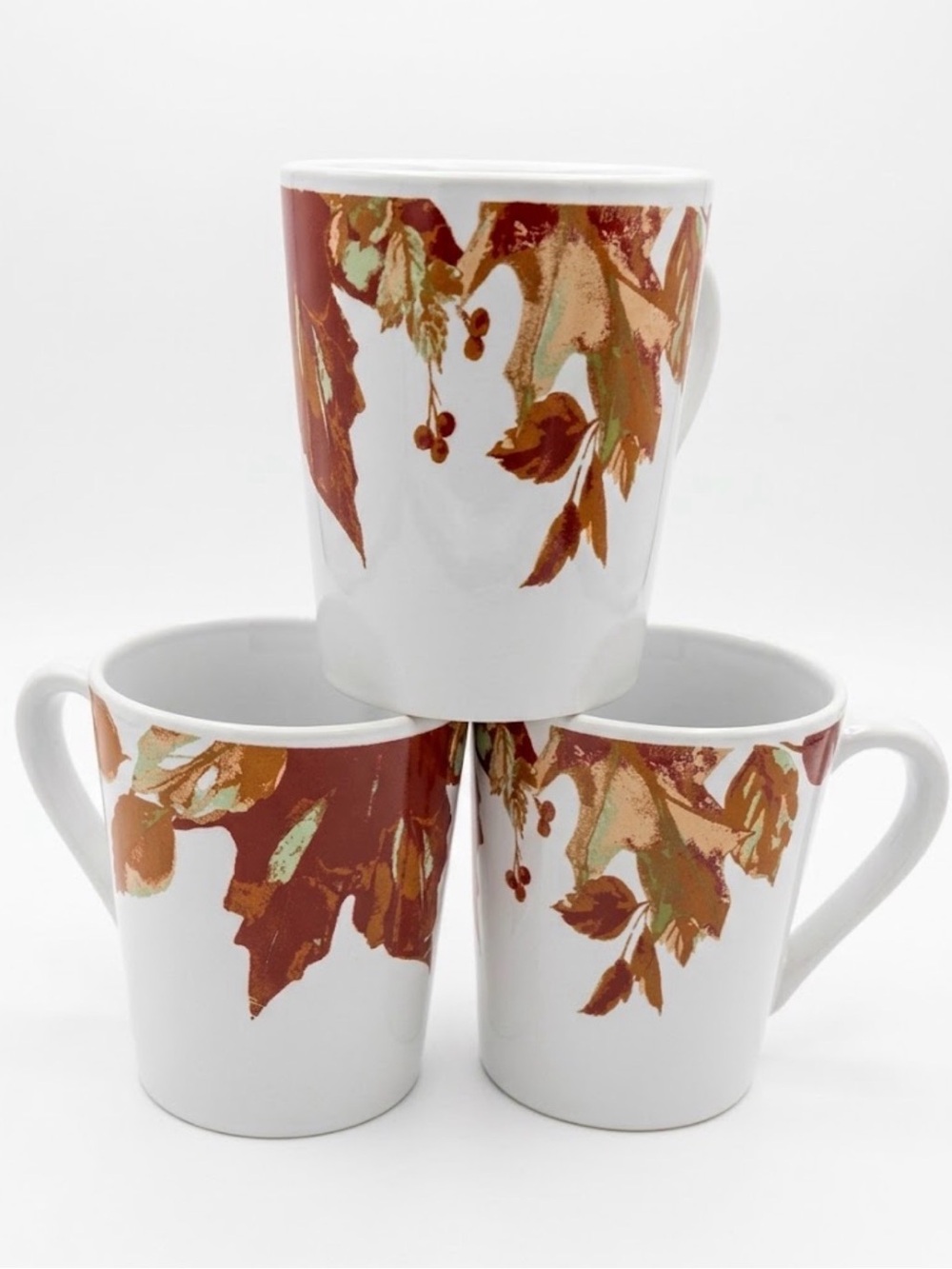 Royal Norfolk ⚜️🍂⚜️ Autumn Leaves Pattern 16 Oz Oversized Coffee/Tea Mugs